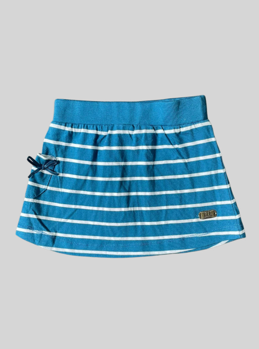 Girls Skirt(9-12Months) - Blue with White Stripe