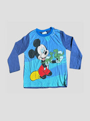 Girls T-Shirt (18 - 24 Months) - Blue Mickey Dino's