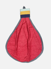 Hanging Towel - Red Gray Border
