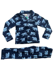 Full Sleeve Night Suit Pant Set navy blue - light blue Dear