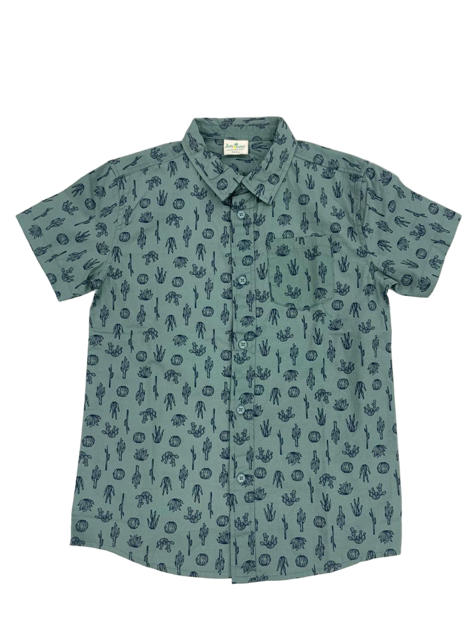 half sleeve shirt Sea Green-  printed pattern