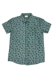 half sleeve shirt Sea Green-  printed pattern