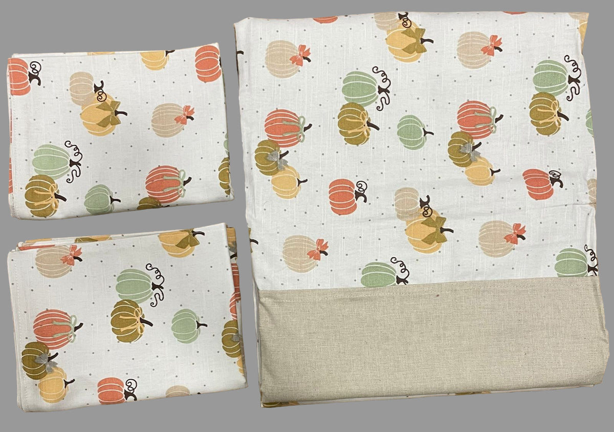 King Size Border Bedspread -Half white & cream border