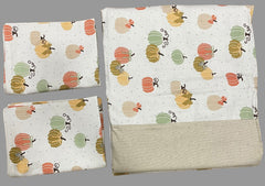 King Size Border Bedspread -Half white & cream border