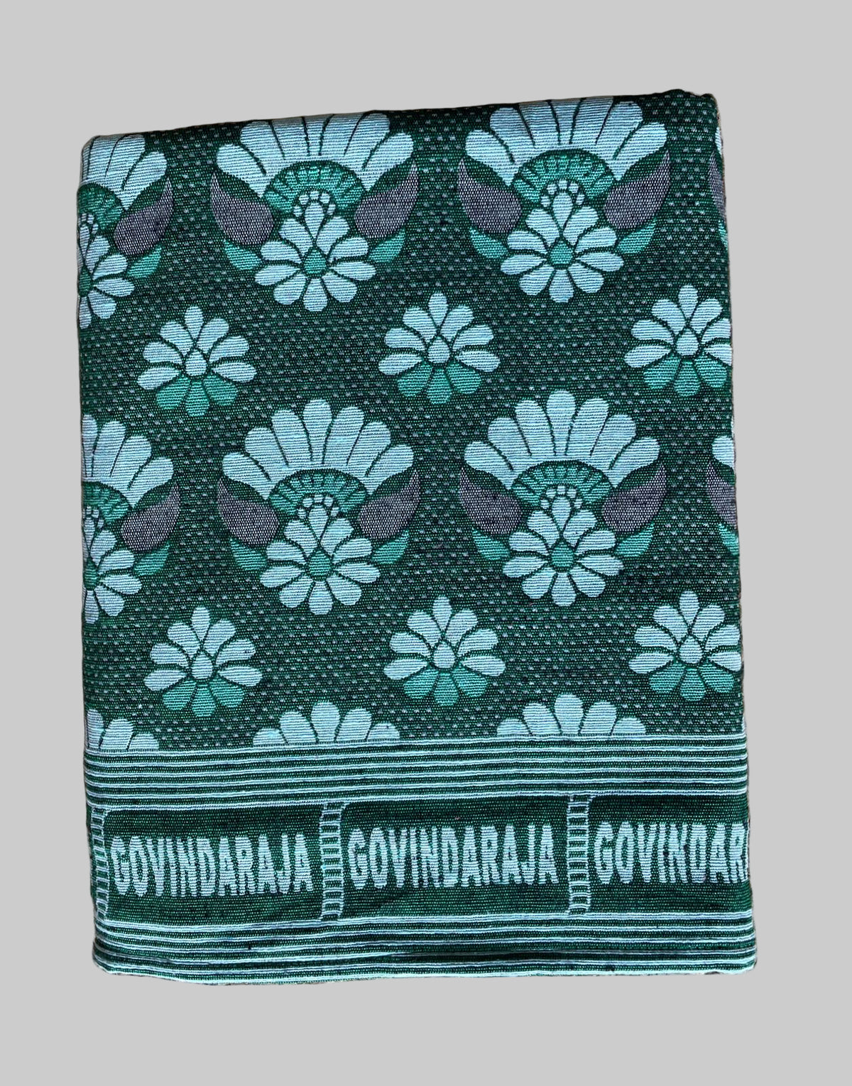 BEDSHEET - GOVINDARAJA DARK GREEN BEDSHEET