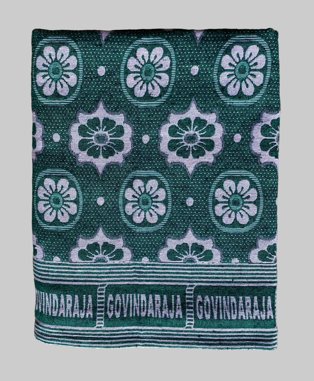BEDSHEET - GOVINDARAJA DARK GREEN BEDSHEET