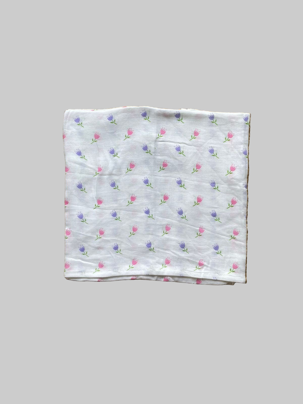 Big Muslin Towels - white base flowers print (Combo Pack of 2)