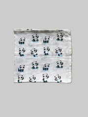 Big Muslin Towel - White Base panda