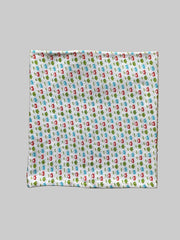 Big Muslin Towel - White Base multicolor flowers