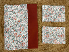 king size border bedspread - Brown with flower pattern