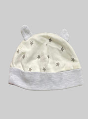 Kida Cap (0-6 Month)-Grey Stars