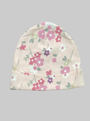 Kids Cap(0-6Month) - Baby Pink with Flower