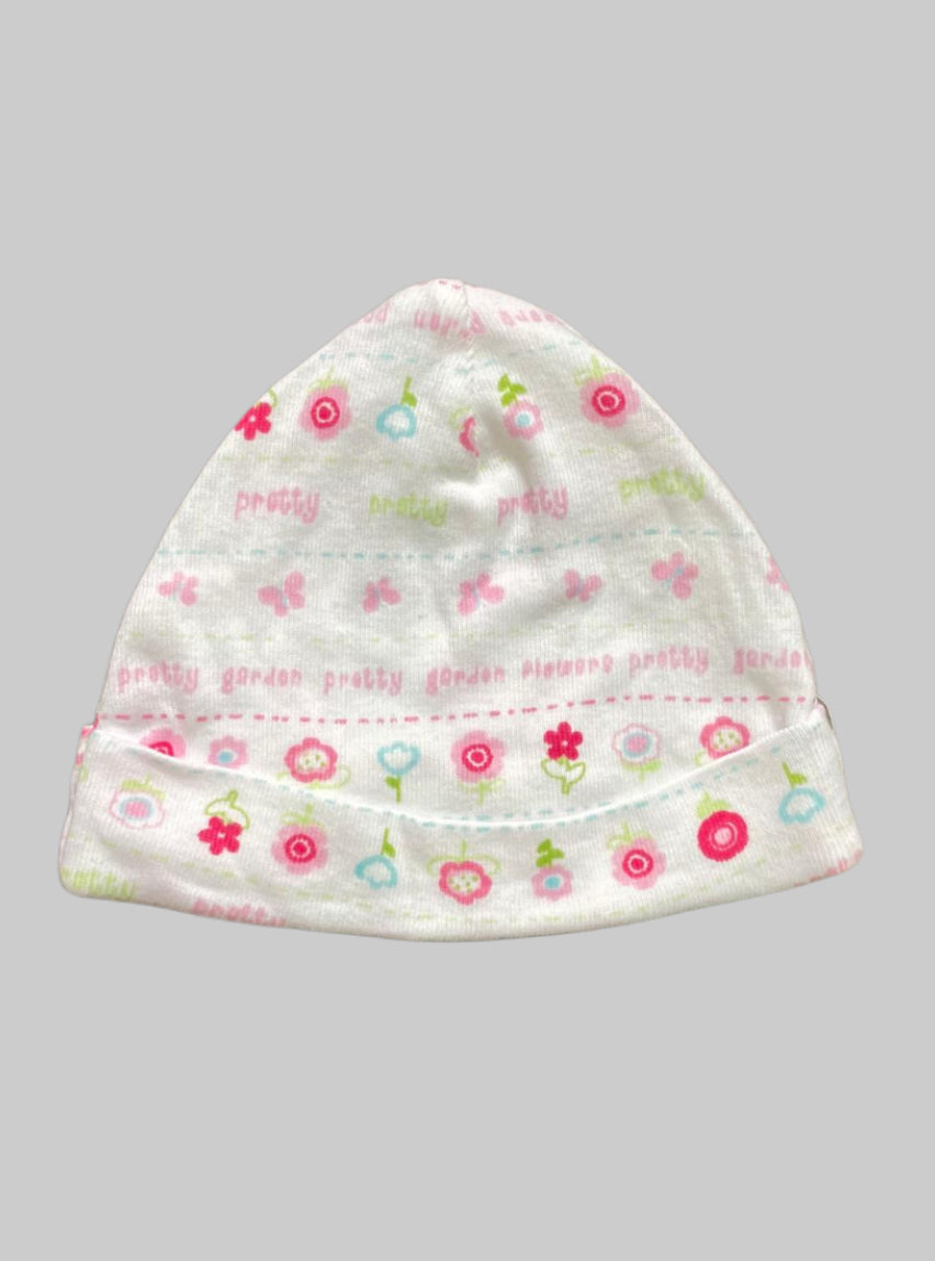 Kids Cap(0-6Month) - White Pretty