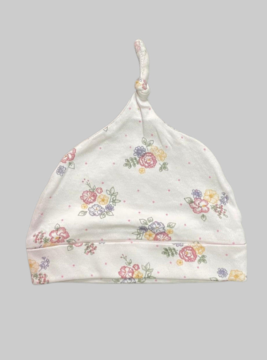 Kids Cap (9-12 Month) - Orange Flower