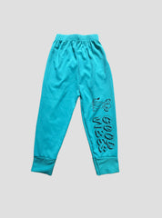 Kids Casual Pant - Cyan