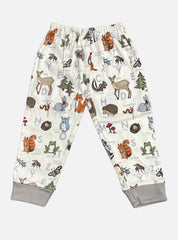 Kids Casual Pant - Light Sandal Letters Animals