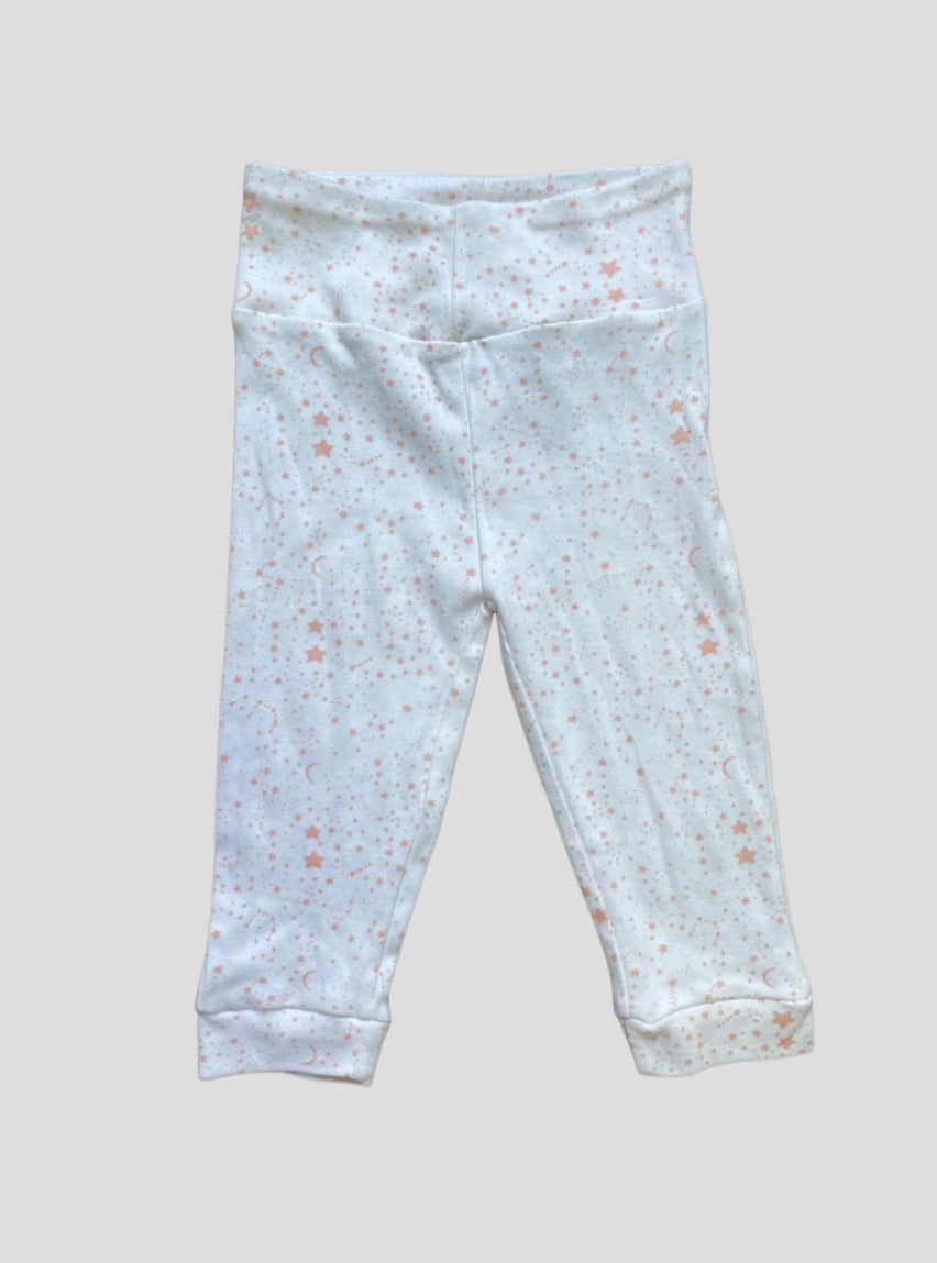 Kids Casual Pant (12-18 Month) - White Brown Star