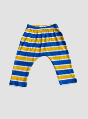 Kids Casual Pants(9-12Months) -Blue with Yellow Stripe