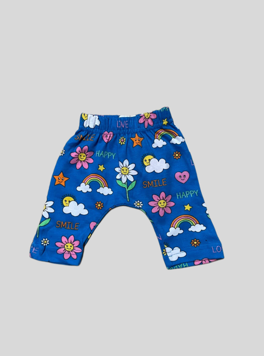 Kids Casual Pants(Preemie) -Sky Blue Smile