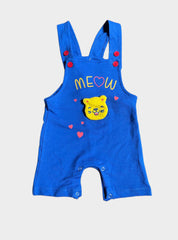 Kids Dungaree - Blue Meow