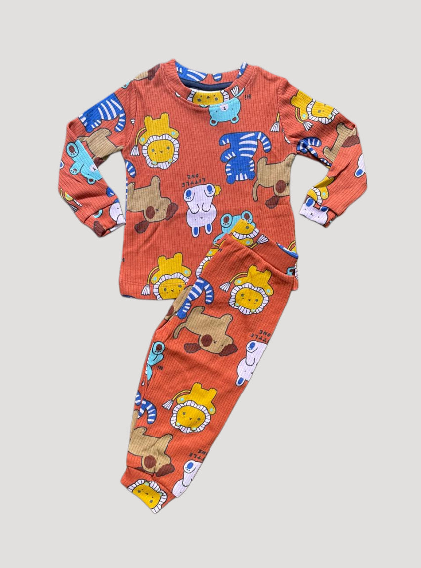 Kids  Full Sleeve T- Shirts Pant set - Maroon