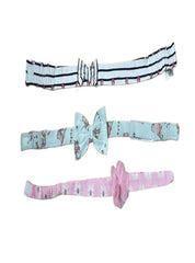 Kids Headband ( Velcro18-24 Month ) - Pink White Black Stripe