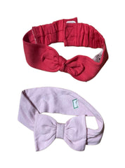 Kids Headband ( Velcro 6-12 Months ) -  Red with Pink