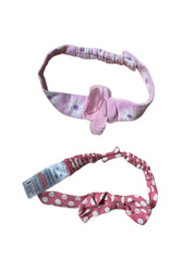 Kids Headband ( Velcro ) - Pink White Flowers
