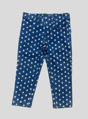 Kids Jeans Pant - Blue Base Little Flower