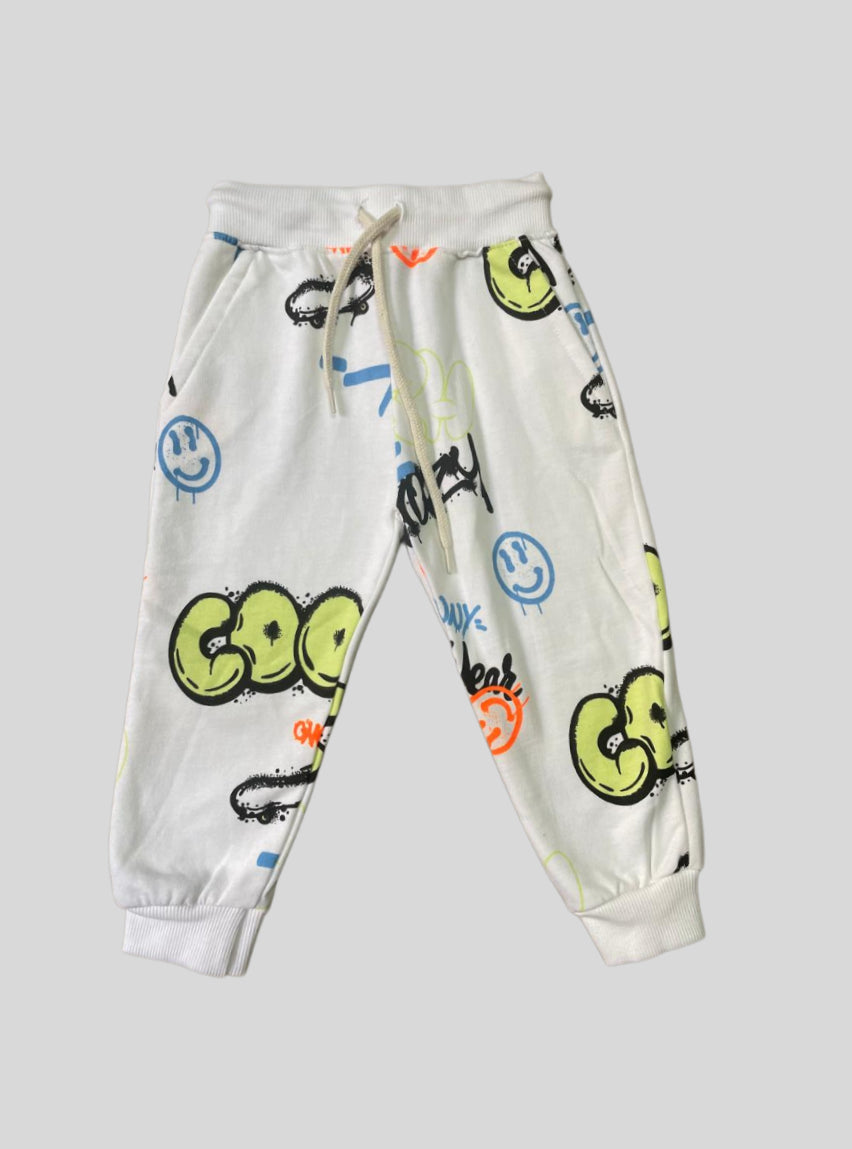Kids Loopknit Pant - White Cool