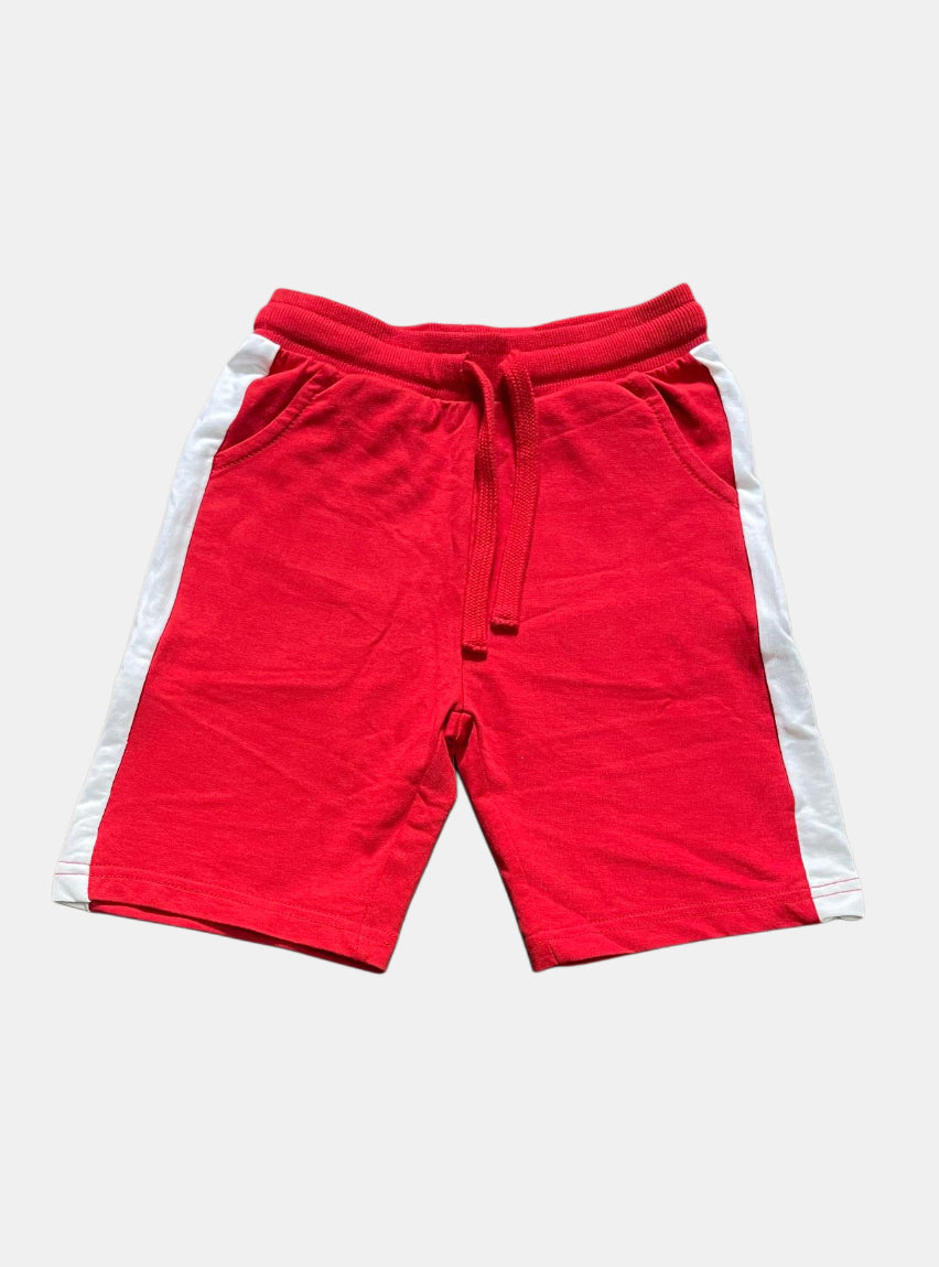 Kids Loopknit Shorts - Red White