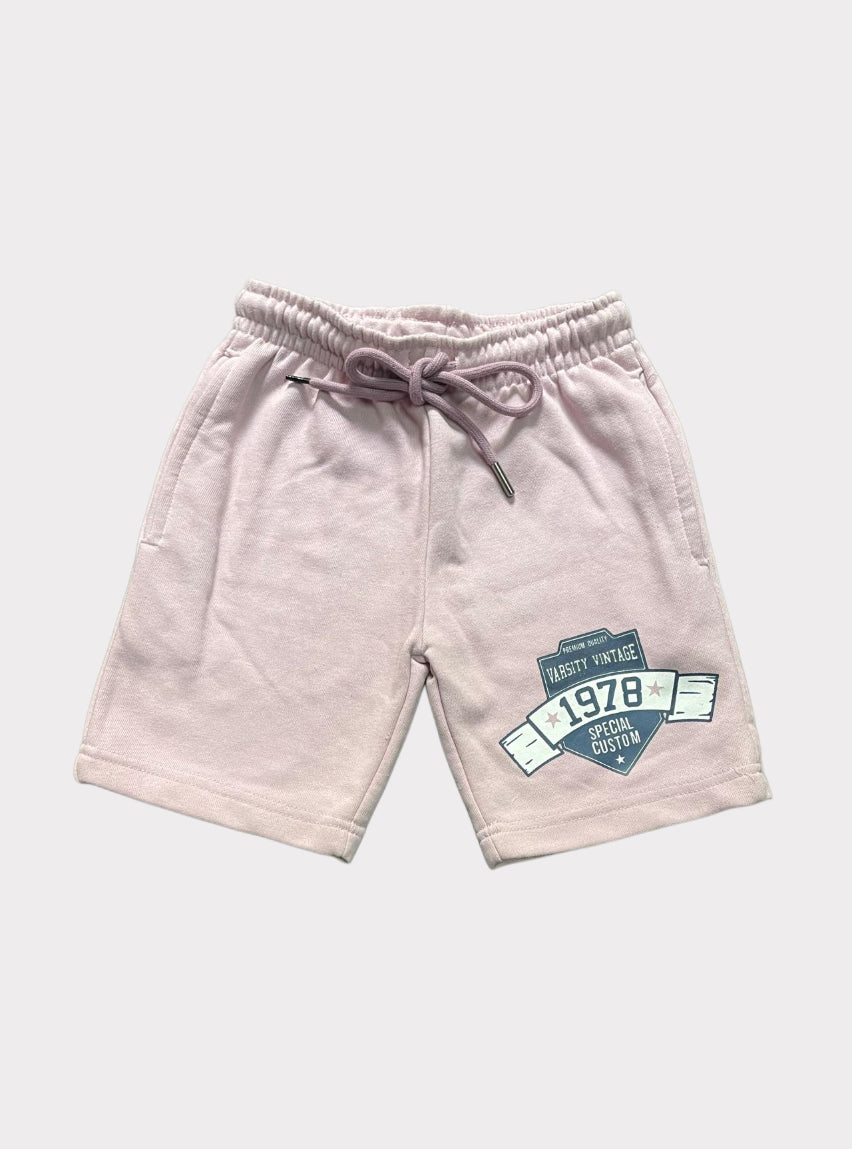 Kids Loopknit Shorts (9 - 10 Years) - Violet Varsity Vintage