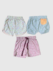 Kids Shorts 6 - 12 Months (Combo pack)-  -Red Grey Pink