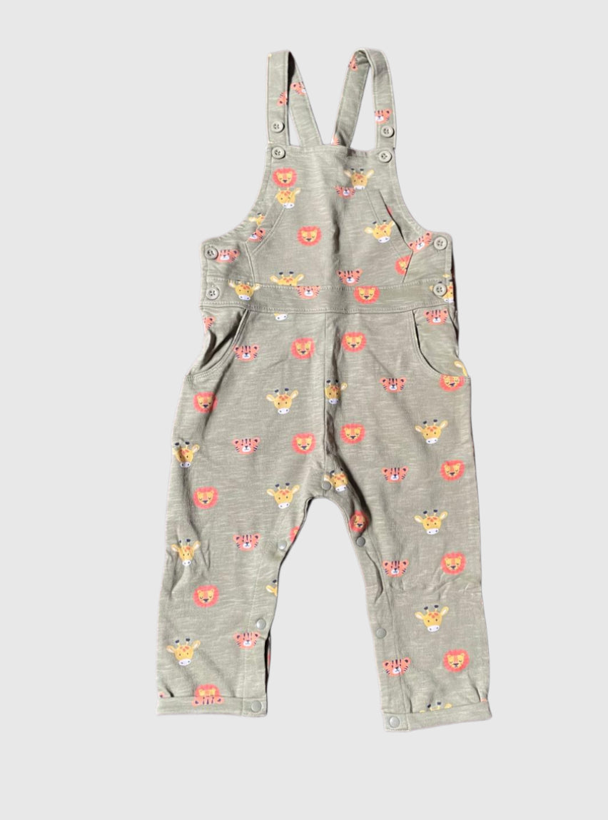 Kids  Dungaree - Green Cup Face