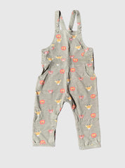 Kids  Dungaree - Green Cup Face