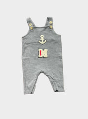 Kids Dungaree (6-9 Months) - Grey M