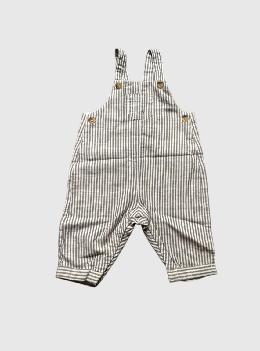 Kids Dungaree - Grey Stripes