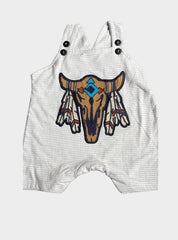 Kids  Dungaree - White Goat