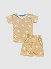18 - 24 Months Kids T - Shirt & Shorts - sandal white star