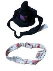 Kids Headband ( Velcro 6-12 Months) -  Black  Pink Panda