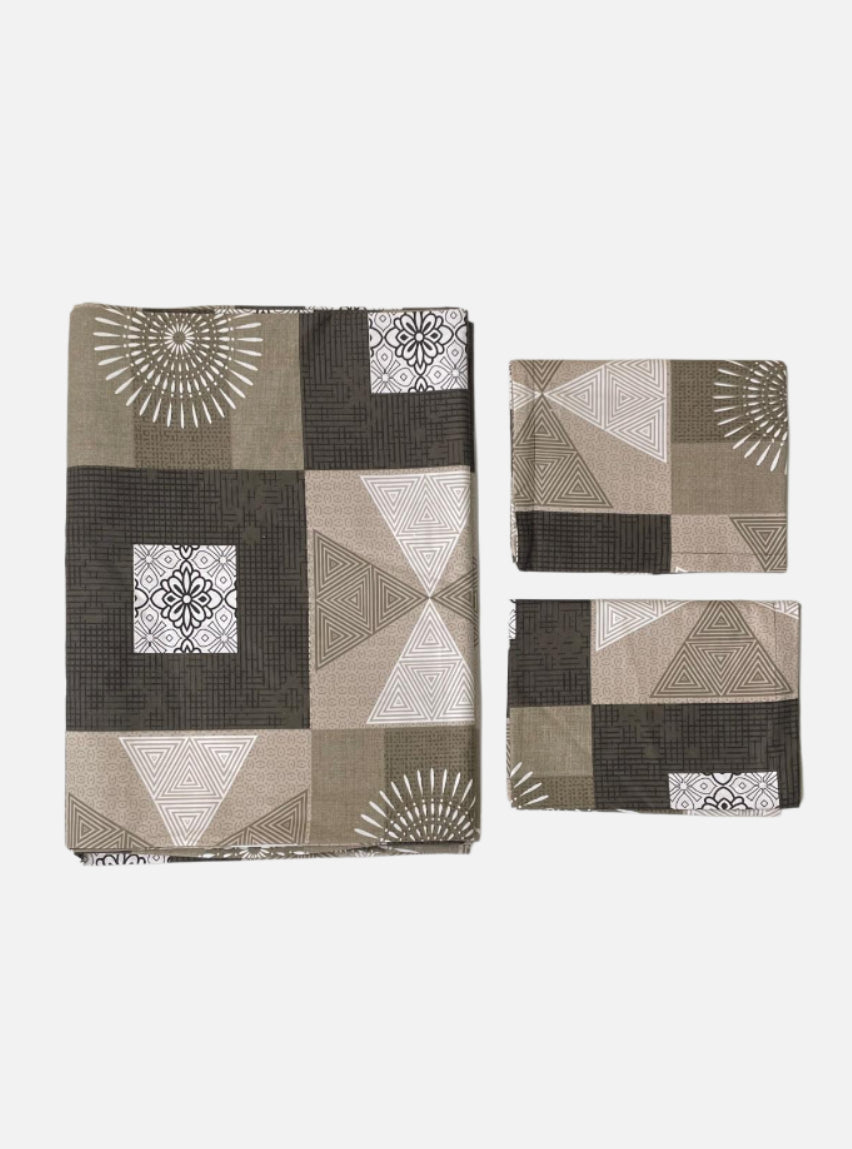 King size Full Bedspread - Grey Checked