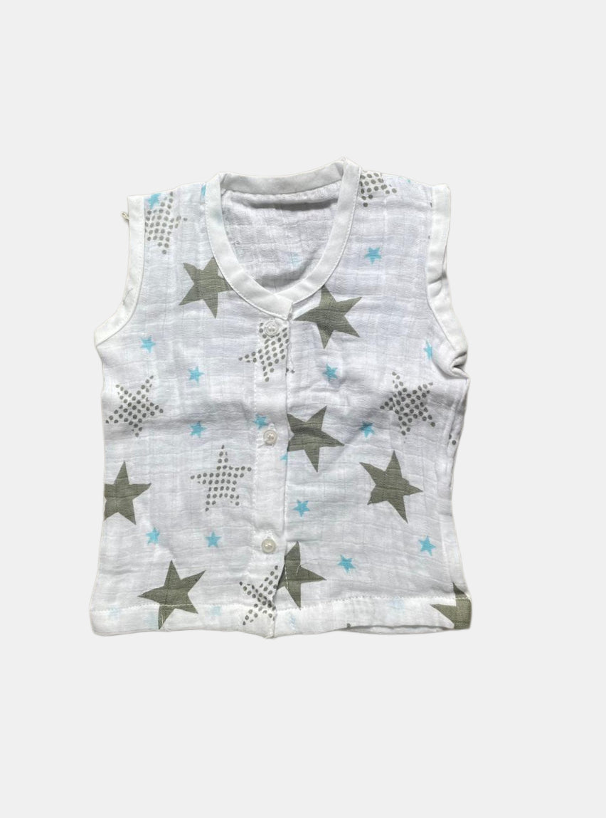 Muslin Jabla - Gray Blue Star's