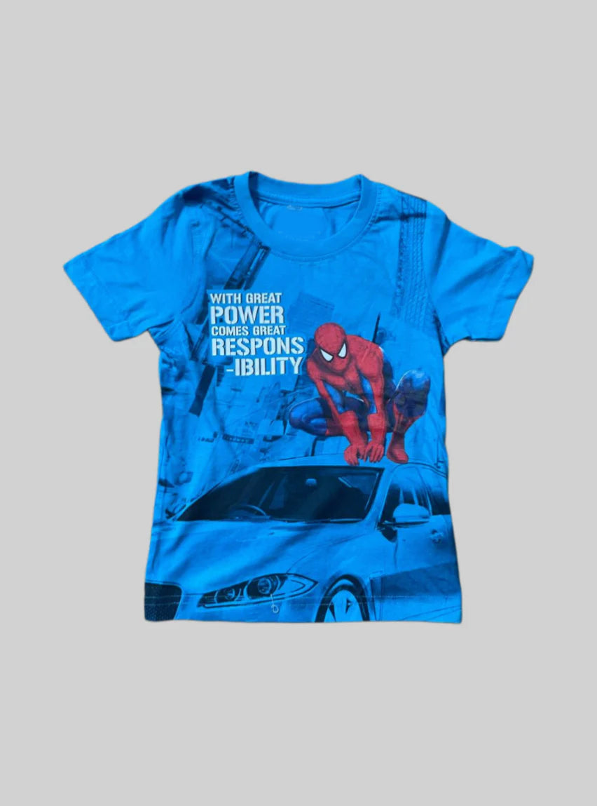 Boys T-Shirt - Blue Spider