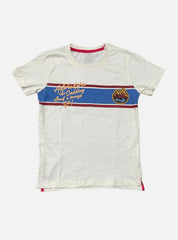 Boys T-Shirt (7 - 8 Years) - Sandal Blue Red Stripe