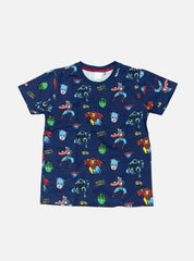 Boys T-Shirt (7 - 8 Years) - Navy Blue Avenger's