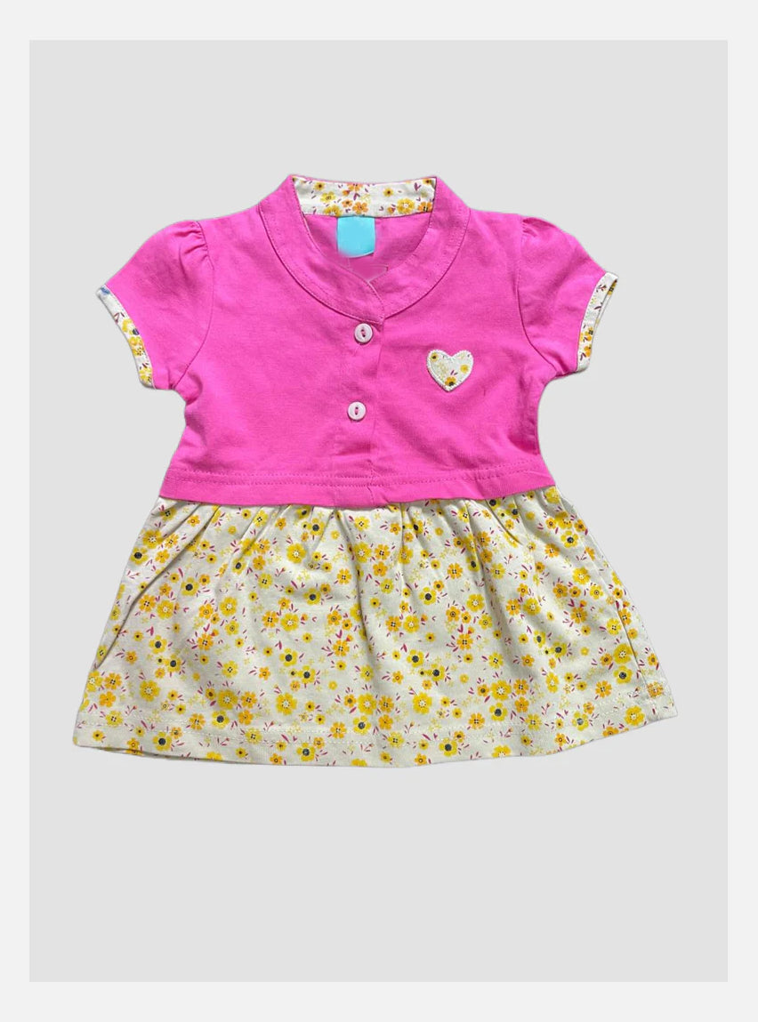 Kids Frock N - Full pink and little heart