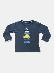 Girls T-Shirt (12 - 18 Months) - Navy Blue Three Car's