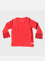 Girls T-Shirt (18 - 24 Months) - Red Ruffle Butts