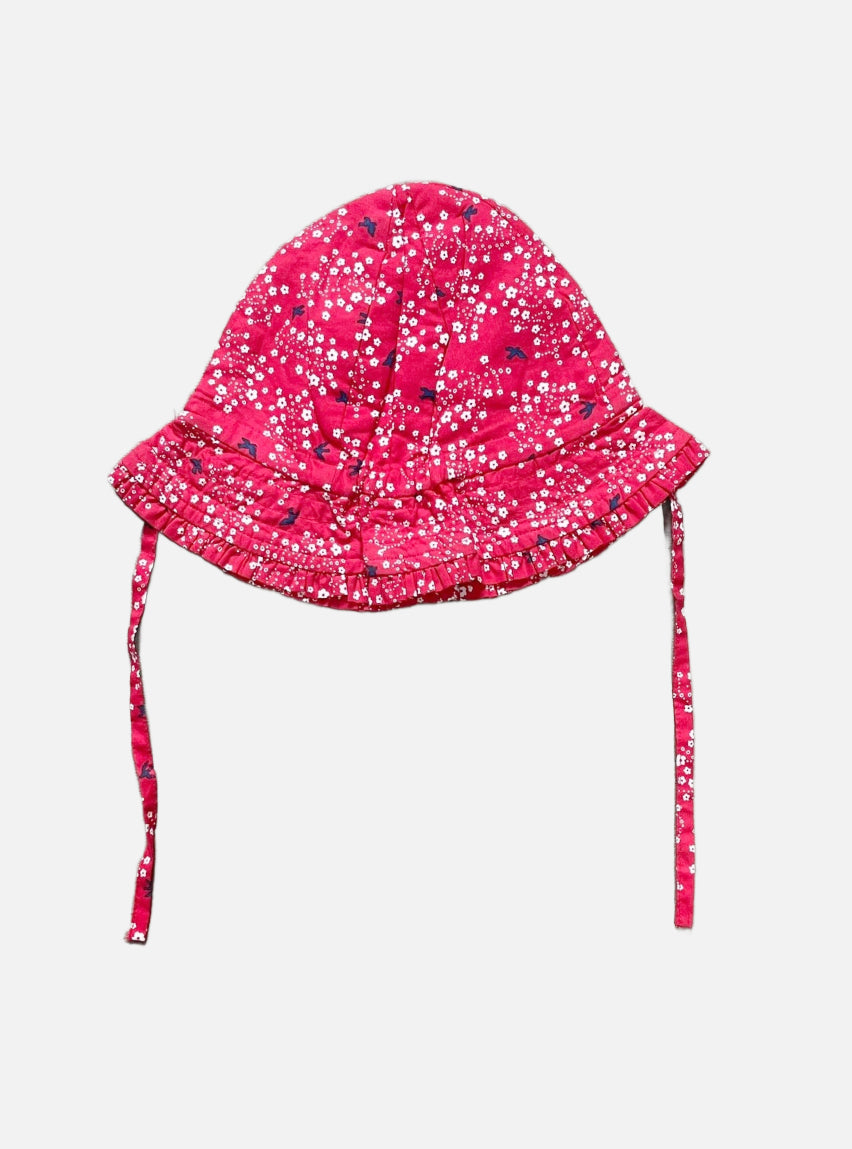 18-24 m baby hat - floral red