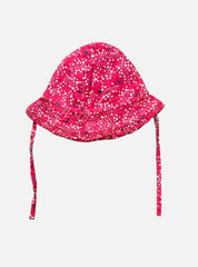 18-24 m baby hat - floral red